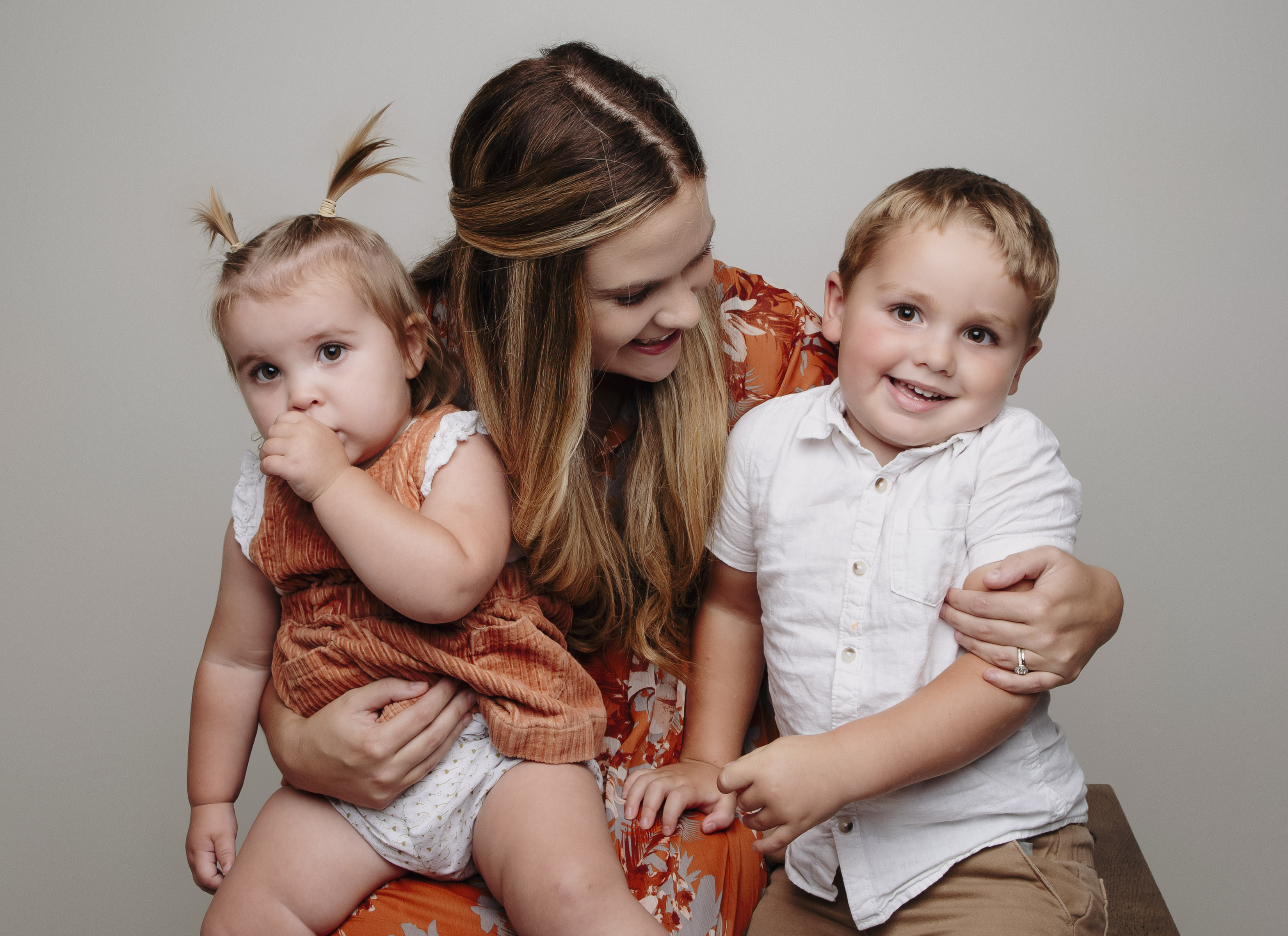 The ReadyRoots founder with her two children.