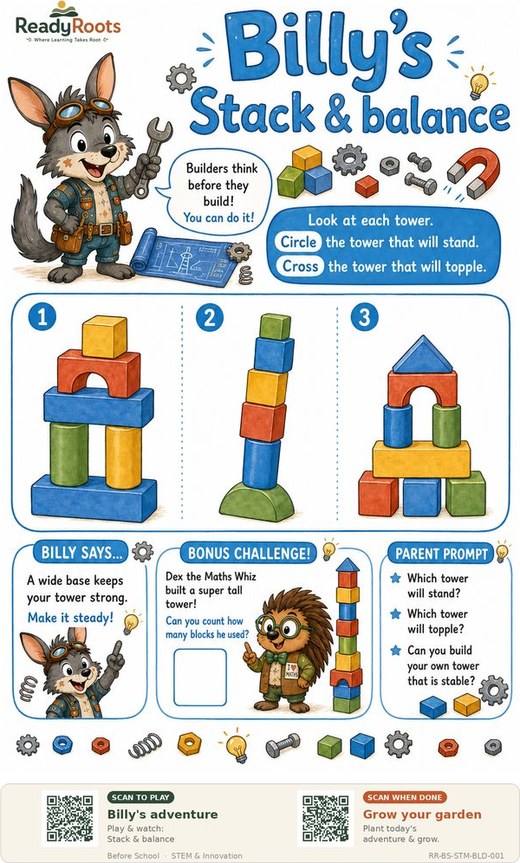 Billy's STEM worksheets