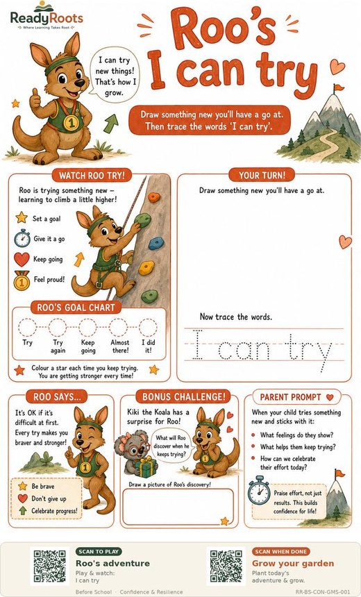 Roo's Confidence worksheets